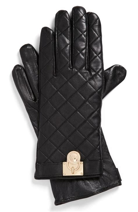 michael kors gloves nordstrom|Michael Kors black leather gloves.